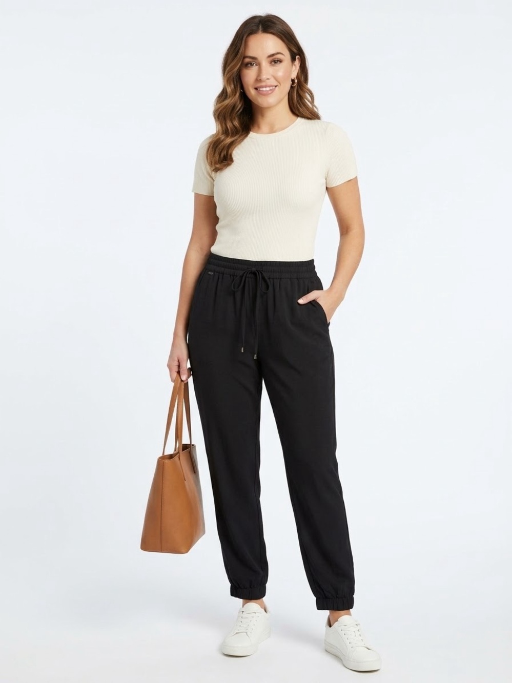 Buffalo David Bitton Black Jogger Pants Women’s Size L (10–12)